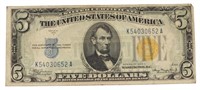 1934 North Africa WWII $5.00 Silver Certificate