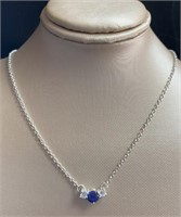 Beautiful Natural Blue Iolite Necklace