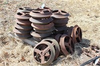 34pc Cast Iron Cultipacker Wheels