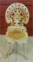 Painted Heavy Cast Iron Garden Chair.