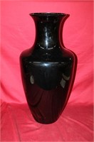 Huge 31" Amethyst Glass Floor Vase