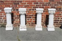 30" tall Plaster Columns ( one with small hole)