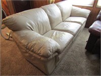 Leather Cream Color Sofa