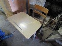 (3) Antique School Desks