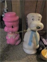 Snoopy & Pink Pig Piggy Banks – Full of Coins