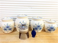 East Texas pottery kitchen canisters