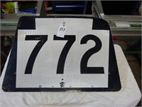 Route 772 Sign 30 "X 24"