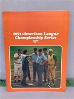 1971 Baltimore Orioles AL championship program