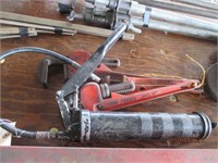 GREASE GUN & PIPE WRENCHES