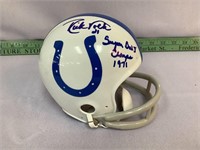Rick Volk signed Baltimore Colts mini helmet