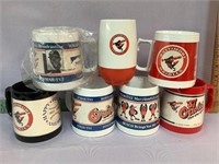 7 Baltimore Orioles vintage cups