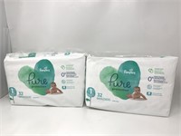 (2) Pampers Diapers Newborn/Size 1 (8-14 lb), 32