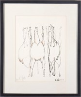 Immi Storr Ink Drawing of Horses
