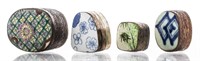 Metal Trinket Boxes with Enamel Lids, 4 Pcs.