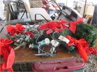 TOTE OF CHRISTMAS DECORATIONS