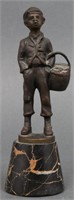 Diminutive Bronze Boy Sculpture