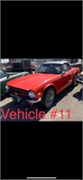 VEH. #11) RED CONVERTIBLE TR6 (AS IS)