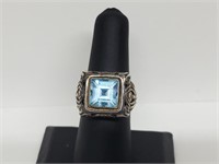 18K/.925 Sterl Silver Designer Ring
