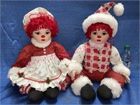 Marie Osmond porcelain twins Raggedy Ann & Andy
