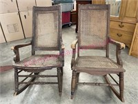 (2) Old Victorian caned rockers (full size)