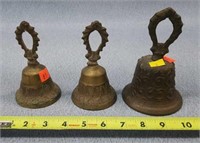 3- Antique Brass Bells