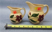 2- Oven Ware Flower Pitchers