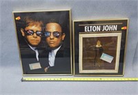 2- Framed Concert T-Shirts- Elton John & Billy