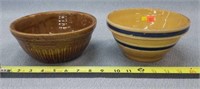 2- Stoneware Bowls- 1-has tiny crack