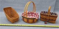 3- Longaberger Baskets