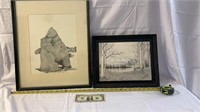 Lot of 2 Alaska Wildlife Art pieces