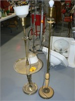 FLOOR LAMP, BRASS TABLE LAMP