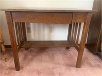 Vintage One drawer wood desk