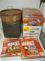 WHEATIES BOXES WITH SPORTS FIGURES, BUSHEL