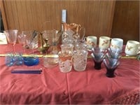 Collection of antique glass and ceramics