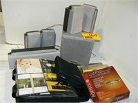 CDs IN STORAGE BINDER, 2 BATTERY OPERATED PICTURE