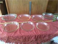 Collection of 7 Pyrex & Fire King pie dishes