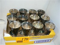 FLAT OF 12 SILVERPLATE GOBLETS
