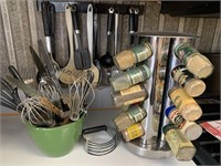 Kitchen Utensil and Spice rack lot