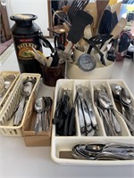 Silverware set and Kitchen Utensil lot