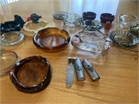 vintage Ash tray and lighter cover lot