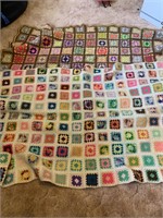 Lot of 2 Hand made matching throw blankets