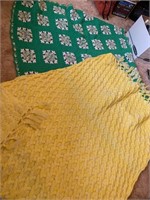 Lot of 2 Hand Crocheted Blankets by Judy