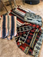 Lot of 4 Western throw blankets