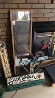 Wooden Signs and Mirror