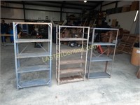 3 Metal Shelving Units