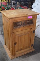 Rustic Wood Night Stand 20" Wide
