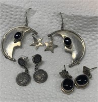 (3) Pairs of Sterling Silver Earrings