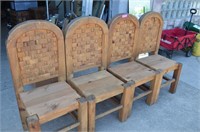 Four Very Heavy Wood Chairs