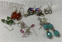 (7) Pairs of Sterling Silver Earrings