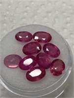 11.41ct tw Faceted Ruby Gemstones in Gem Jar